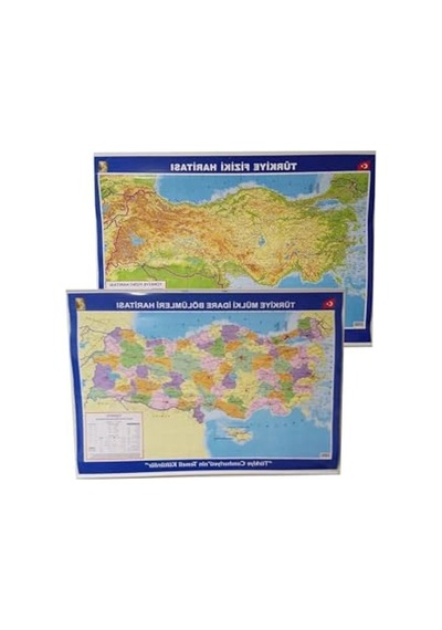 70x100 Cm Boyutunda Büyük Türkiye Haritası, Çift Taraflı Ve Askılı Tasarım 1000 x 1500 CM