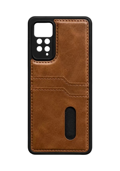 Newface Xiaomi Redmi Note 12 Pro 4g Kılıf Sara Kartvizitli Deri Kılıf - Taba Diğer