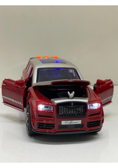 Scowetto Sürtmeli Sesli Işıklı Müzikli Lüks Makam Arabası 18 Cm Açılabilir Kapılar. Rolls Royce - Bordo