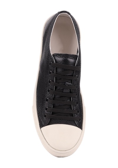 Shoetyle - Siyah Hakiki Deri Bağcıklı Erkek Sneaker 666-25-1251 Siyah