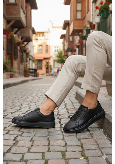 Fort 2626 Rochi Ryt Rahat Hafif Lastikli Giyim Sneaker Erkek Ayakkabı Siyah