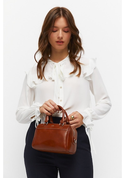 K&s Çapraz Askılı Mini Çanta Taba