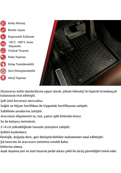 Seat ibiza 3d havuzlu paspas 2002 / 2008 Rizline