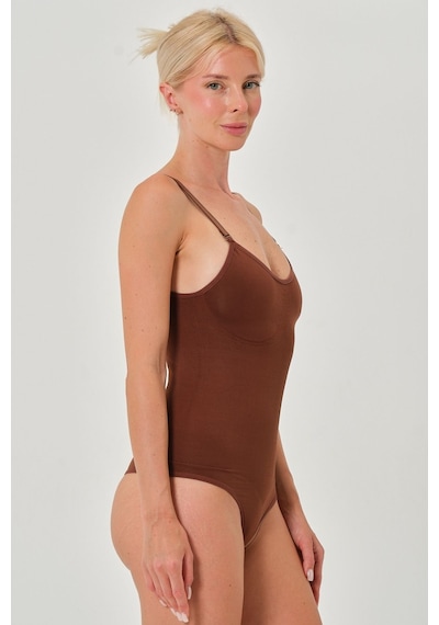 Mistirik Mimola Model Bel Göbek Karın Sıkılaştırıcı Korse Etkili Spor Body Kahve Renk051 Kahve