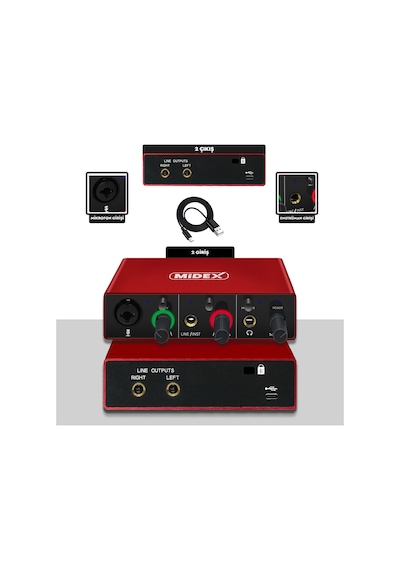 Midex Glx Paket-1 Ekonomik Home Stüdyo Ekipmanları Kayıt Seti