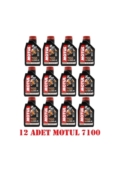 Motul 7100 4T 10W-40 Motosiklet Yağı 12 x 1 L
