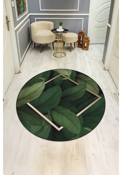 Dijital Baskı Modern Kaymaz Taban Halı H0317 Renkli