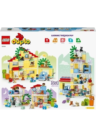 LEGO® DUPLO® Kasabası 3’ü 1 Arada Aile Evi 10994 3+ Eğitici Oyuncak Yapım Seti - 218 Parça