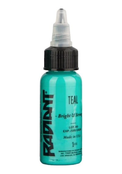 Teal Radiant Dövme Boyası 30ml Yoğun Turkuaz Profesyonel Tattoo Ink