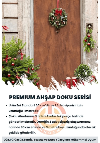 Technosmart 60cmx100cm Premium Kendinden Yapışkanlı Doğal Ahşap Görünümlü Pvc Kaplama 60 CM X 100 CM