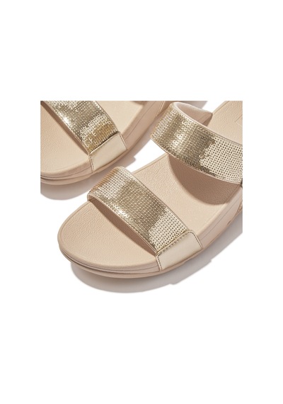 675 Platino Espadril / Keten Kadın Jf2 Fitflop Lulu Sequın Slıdes 675 Platino Altın