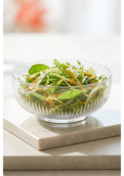 Lav Tokyo Cam Salata Kasesi Tekli Ekstra Büyük 2600 ml Yuvarlak (Sunum Kasesi , Hazırlık Kasesi)