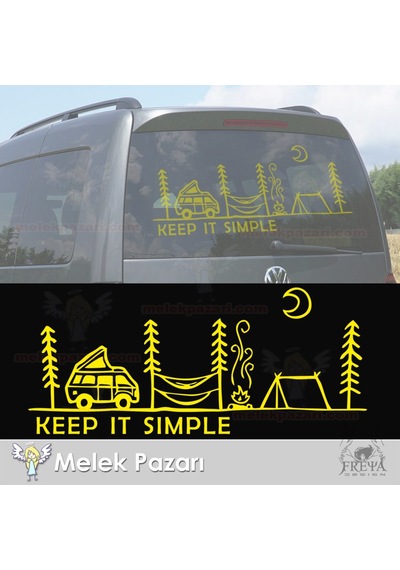 Yazı Tercihli Kamp, Karavan, Off Road Sticker