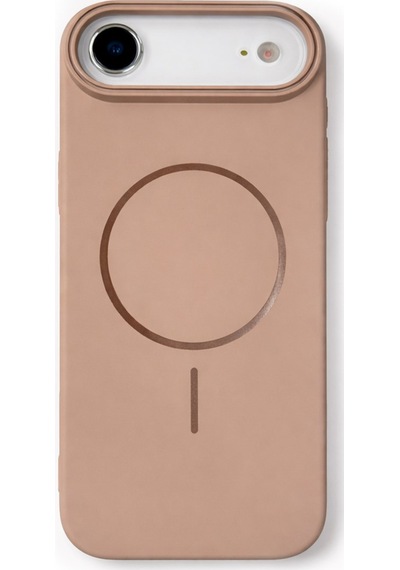 Apple Uyumlu iPhone 17 Air  Kamera Çıkıntılı Magsafe Wireless Şarj Özellikli Sert Sararmaz Silikon Kılıf Gold