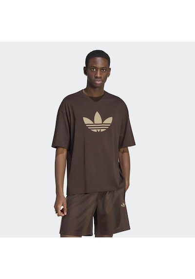 Adidas Kq8922 Trefoıl T-shırt Erkek Tişört Kahverengi