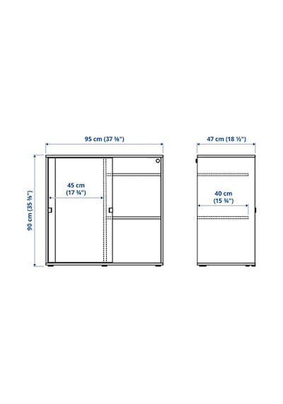 Vıhals Beyaz Renk Sürgü Kapaklı Dolap 95x47x90 Cm