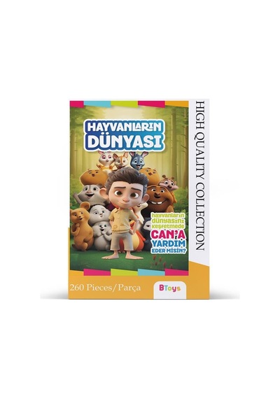 Btoys 260 Parça Puzzle Hayvanların Dünyası 9062