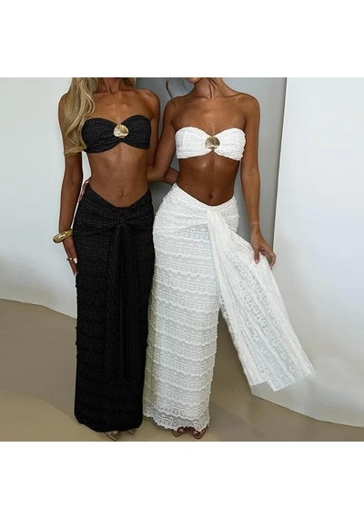 Pink Life Siyah Sydney Seashell Lace Etekli İkili Taklım Siyah