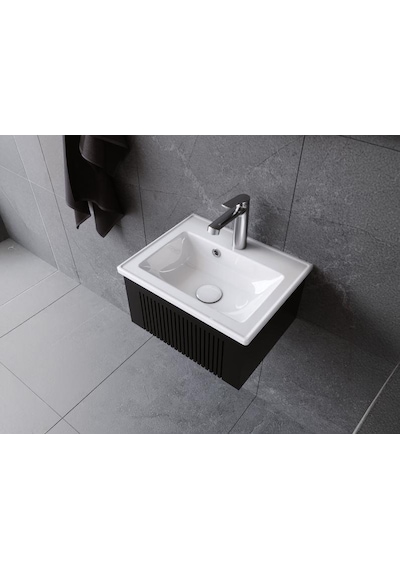 Turkuaz Cerastyle Arte Plus Etajer Uyumlu Lavabo 45 36 Cm Beyaz