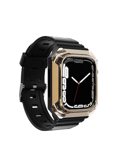 Apple Uyumlu  Watch 7 41 MM Kordon Kasa Koruyuculu Silikon Kordon 88