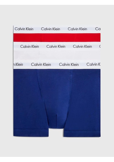 Calvin Klein 3'lü Pack Erkek Lacivert/beyaz/kırmızı Boxer-7791 I03