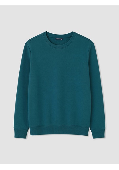 Lcwaıkıkı Classic Petrol Bisiklet Yaka Erkek Kalın Sweatshirt