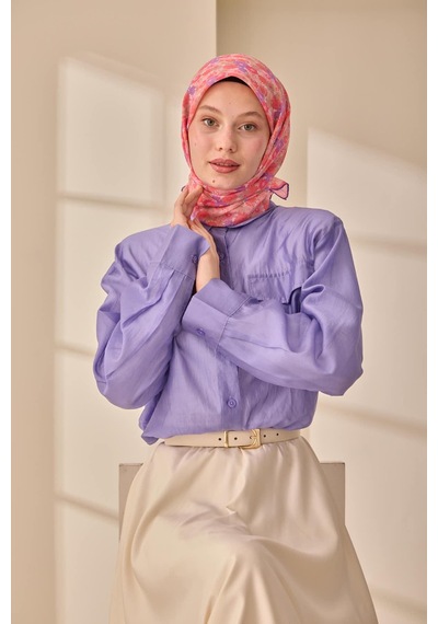 Silk Home Soft Eşarp 73092-24 Eflatun, Vizon, Fuşya, Beyaz