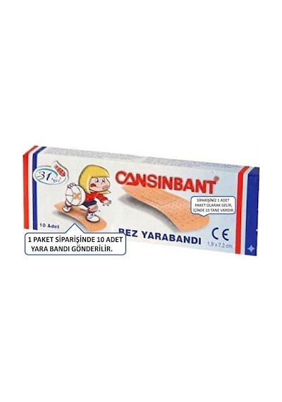 Cansınbant Bez Yara Bandı 10 Adet