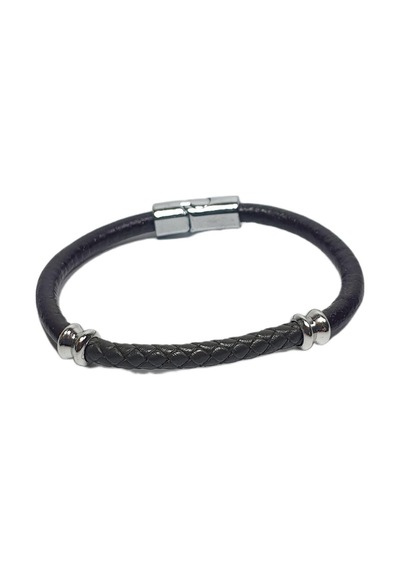 Jtss26blk1788 Alaşımlı Metal Kilit Hakiki Deri Janti Bileklik Çok Renkli