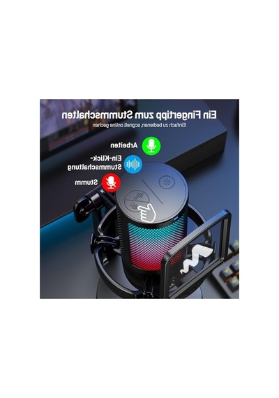 Rgb Aydınlatmalı Ve Gürültü Önleyici Usb Mikrofon