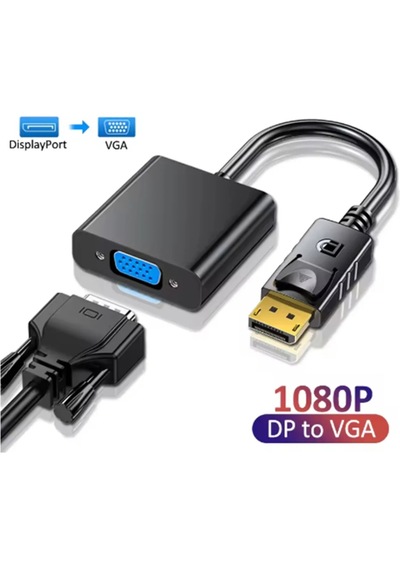 Displayport Dp Vga Adaptör Kablosu Erkek Dp Erkek Vga Dönüştürücü