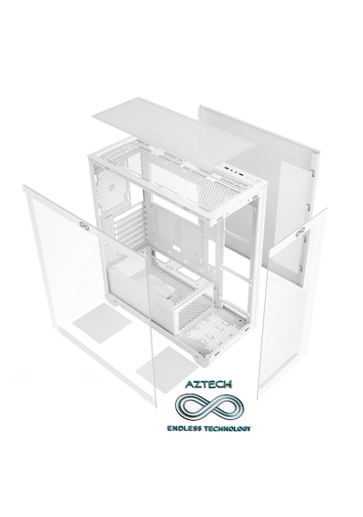 Aztech Azt13 600w Temper Cam , Rgb Switch Beyaz 5 X Rgb Fan Uzakdan Kumanda Akvaryum Gamin Kasa