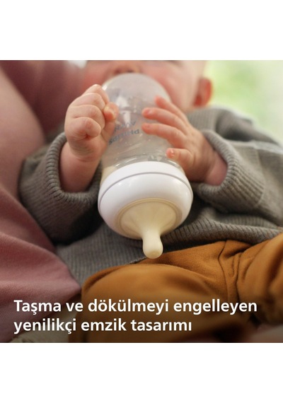 Philips Avent Doğal Tepkili Biberon, 260 Ml, 1 Ay+, Akıtmaz Emzik, Kolik Ve Gaz Önleyici, Bpa İçermez, Mavi, Scy903
