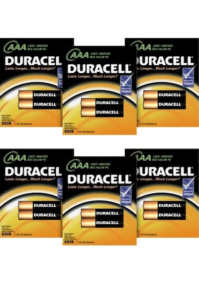 Duracell LR03/MN2400 AAA Kartela İnce Kalem Pil 12'li