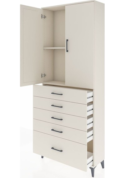 Arges Dolap 2 Raflı 5 Çekmeceli 2 Kapaklı 88x30x221 Aytaşı-ay... Aytaşı