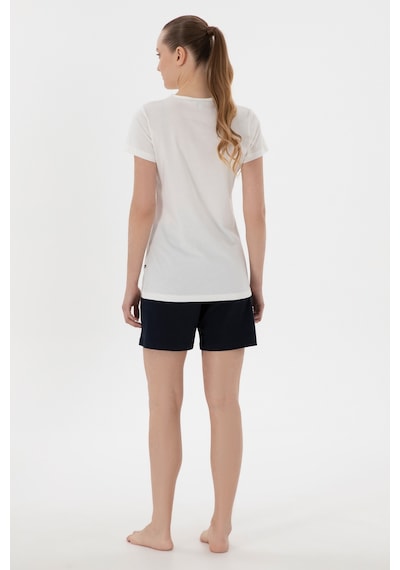 U.s. Polo Assn. Kadın Ekru Pijama Takım 50312919-vr019 Ecru Ekru