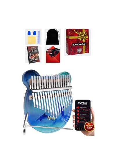 Midex Klx-650 Okyanus Cam Kalimba 17 Tuşlu Full Set