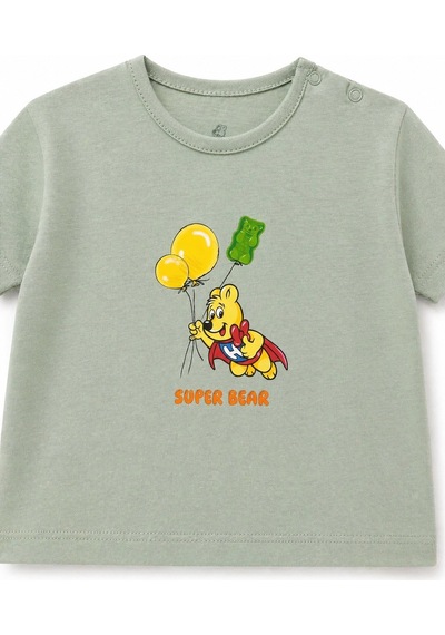 Haribo Bebek T-shirt Şort Takım Haki Erkek