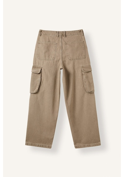 Defacto Super Baggy Fit Kargo Cepli Jean Pantolon I5716ax26aukh502 Haki-kh502