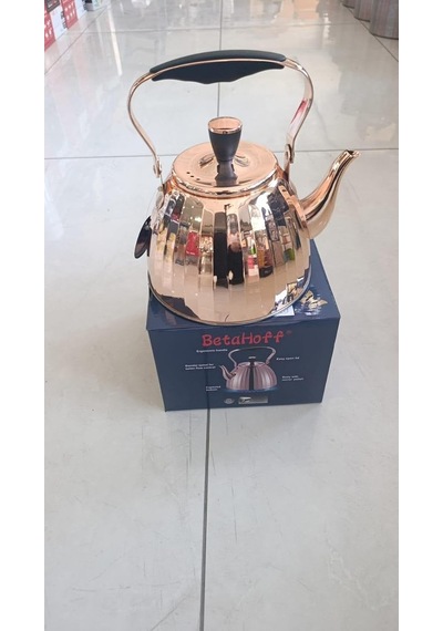 Bakır Renk 2 Litre Çaydanlık Bakır Renk Paslanmaz Çelik Çaydanlık İthal Demlik İthal Çaydanlık Diğer