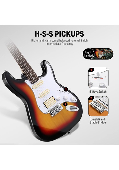 Donner Dst-100s St Elektro Gitar Seti Sunburst 104182561104
