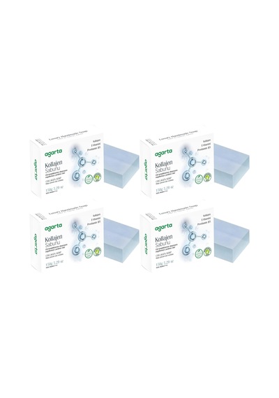Agarta El Yapımı Doğal Sabun 150gr Kollajen 4 Lü Set Kollejen