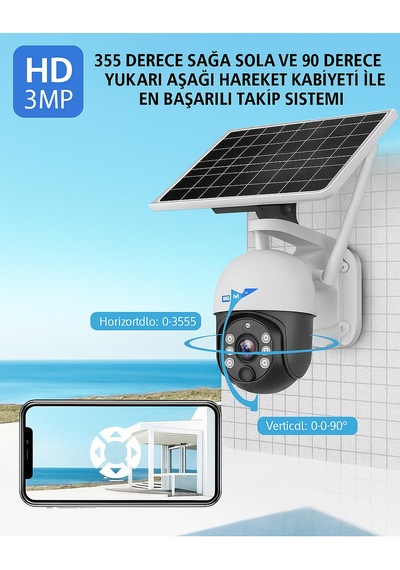 Cmr-46 Güneş Enerjili 4g Güvenlik Kamerası Kablosuz, Sirenli Wifi Gerektirmez