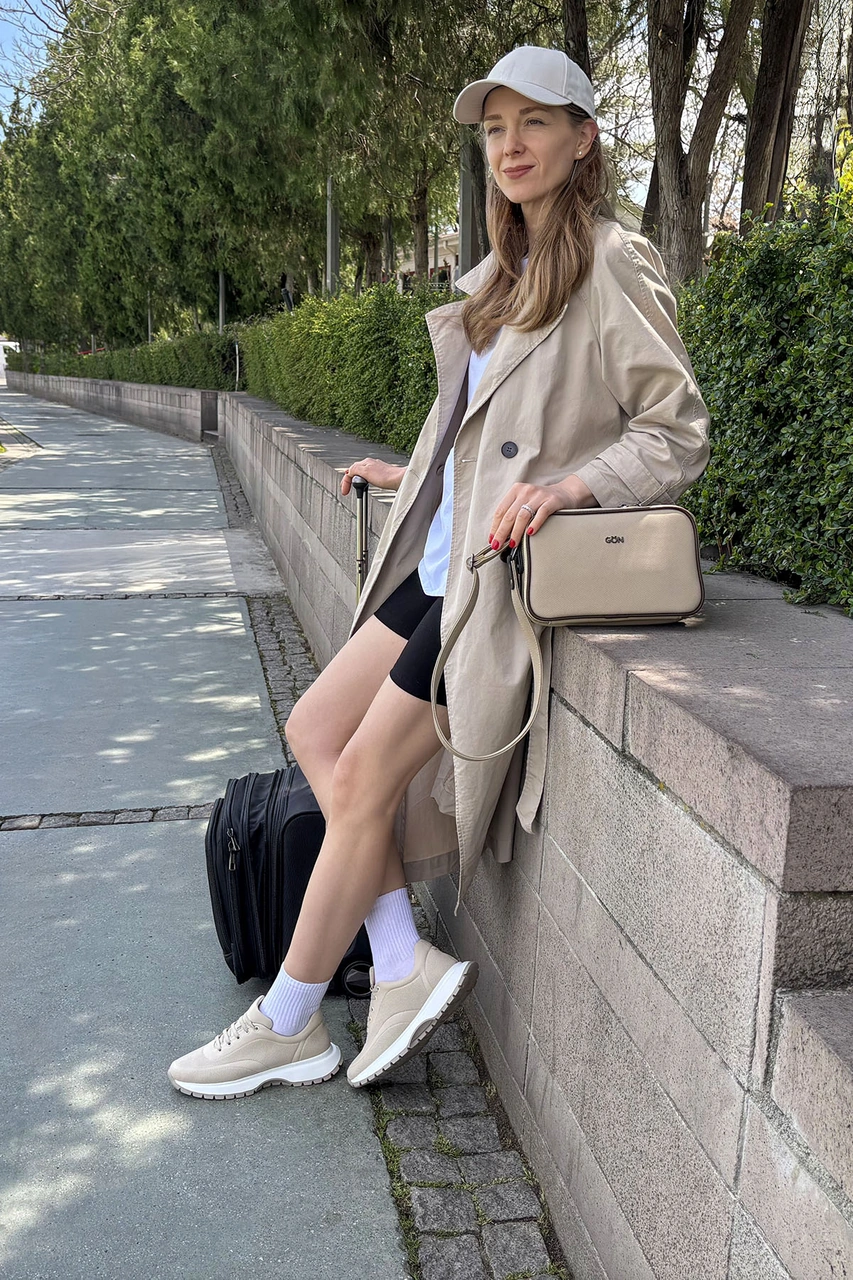 Gönderi(R) Gönderi R Kadın Bej Dolgu Taban Lastik Bağcıklı Hakiki Deri Sneaker Ddza83742545 Bej