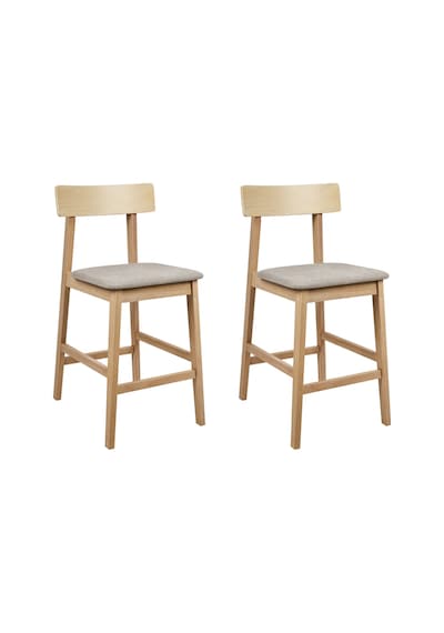 Isantı 2'li Bar Sandalyesi Seti, 61 Cm Oturum, Masif Ahşap, Klasik Tasarım Gri Isantı 2'li Bar Sandalyesi Seti, 61 Cm Oturum, Masif Ahşap, Klasik Tasarım Gri