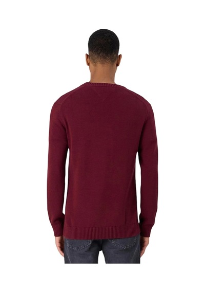 Tommy Hilfiger Tjm Slım Essntls C-neck Sweater Erkek Bordo Kazak Dm0dm18370vlp Mor