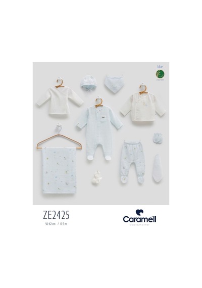 Caramell My Baby Kumsal Müslin 10 Lu Hastane Çıkışı Yeni Sezon Jungle Friends 2425 Mavi Mavi