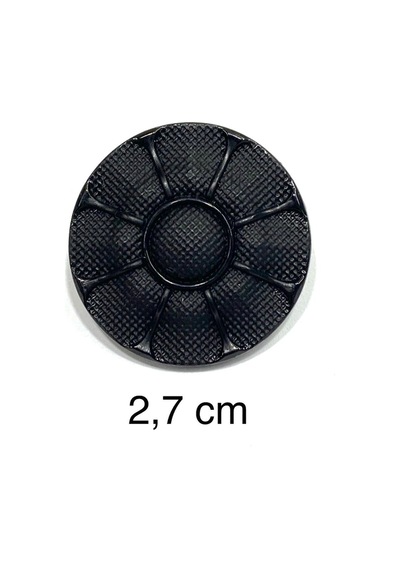 Kaban Mont Düğmesi / Siyah 2,7 Cm / Kod:2615
