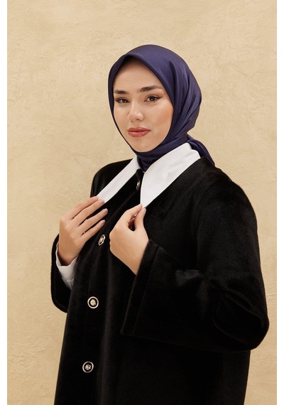Silk Home Düz Shiny Eşarp - Koyu Lacivert Koyu Lacivert