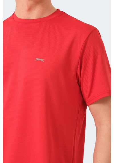 Slazenger Oswın 3 Lü Set Erkek Tişört Saks Mavi - Kırmızı - Turuncu